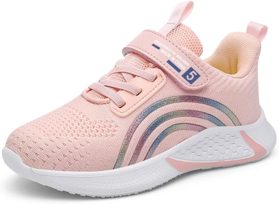 Girls Sneakers Glitter Tennis Shoes Lightweight Non-Slip Running Walking Shoes for Toddler/Little Kid/Big Kid