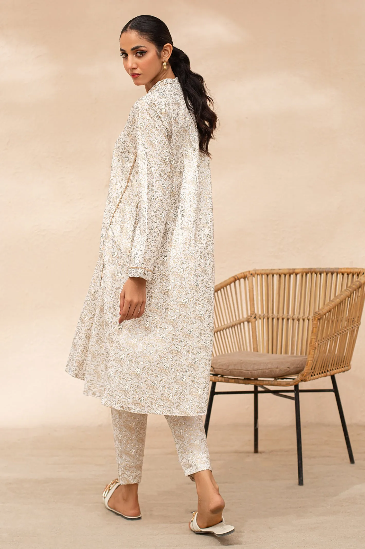 Gold Pasted Printed 2PC