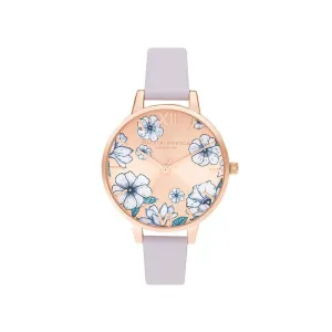 Groovy Blooms Parma Violet & Rose Gold Sunray