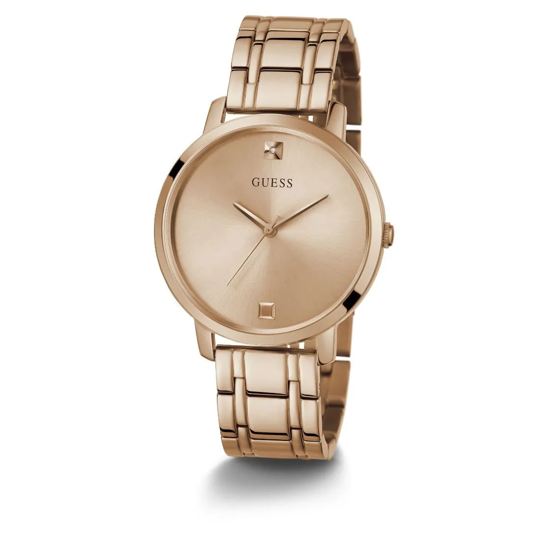 Guess Women 40 mm Rose Gold Dial Analog Watch- U1313L3