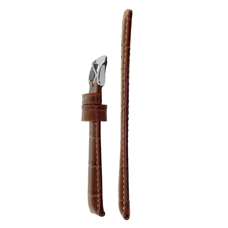 Hirsch GRAND DUKE Water-Resistant Alligator Embossed Sport Watch Strap in GOLD BROWN