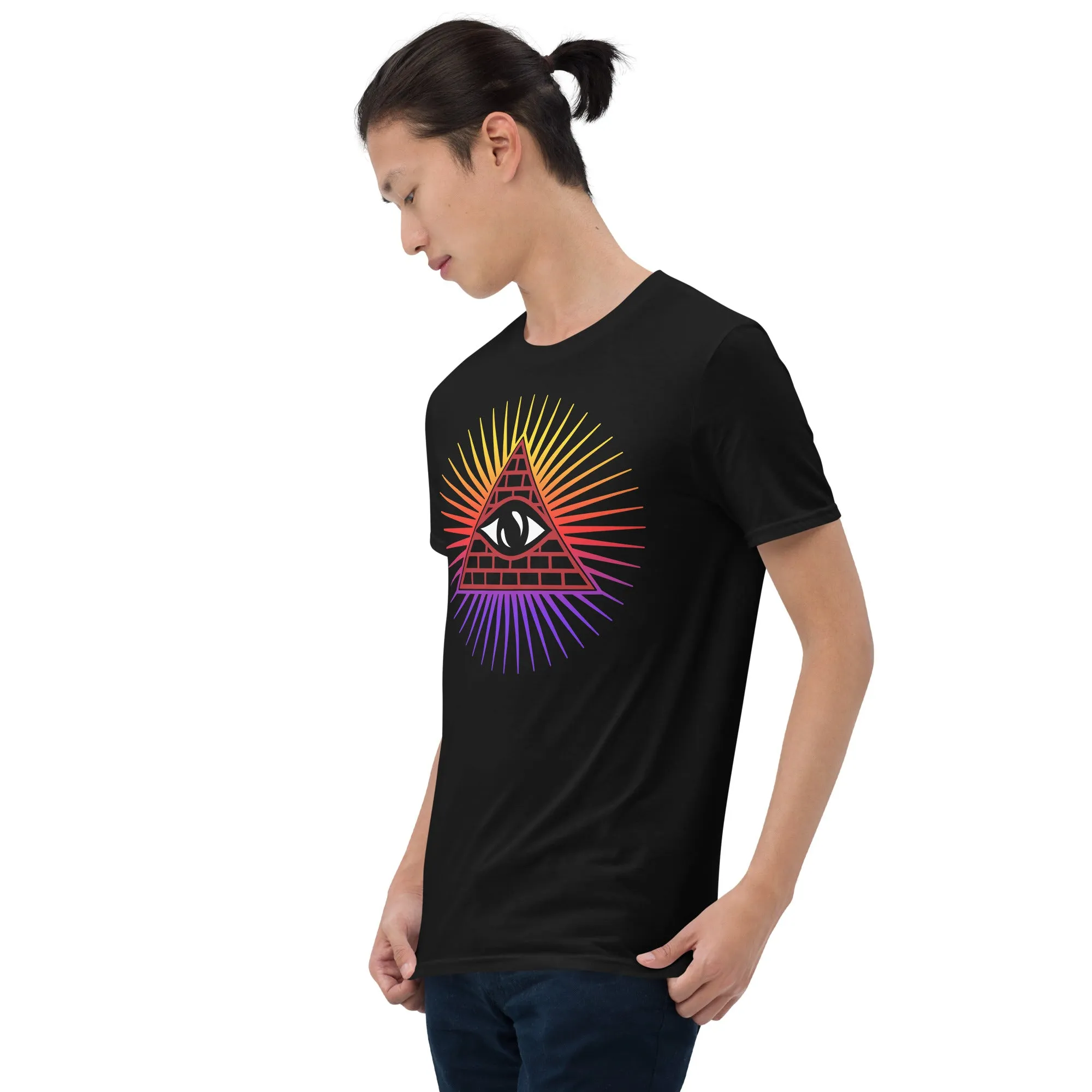 Illuminati All Seeing Psychic Eye Color Aura Men's Short-Sleeve T-Shirt