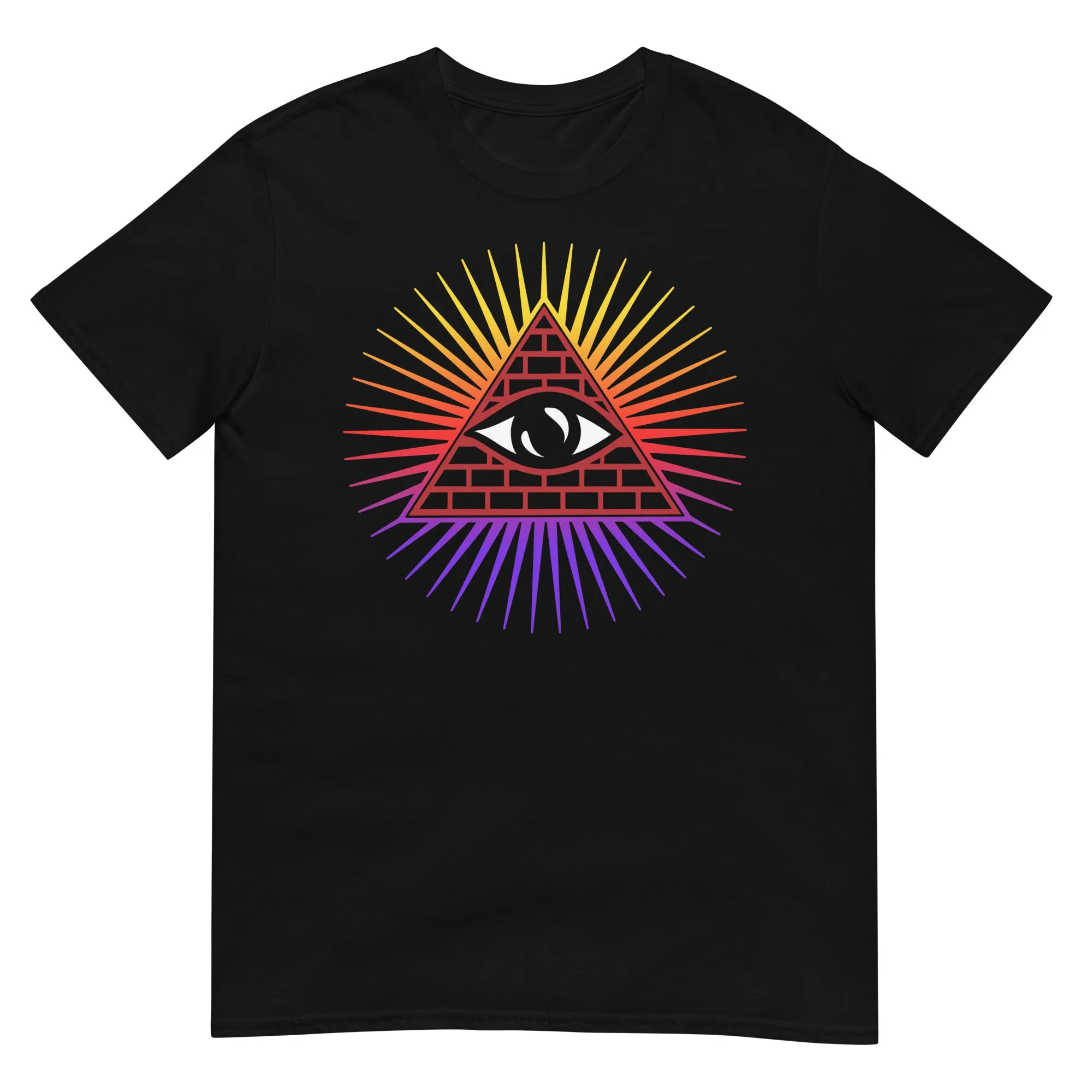 Illuminati All Seeing Psychic Eye Color Aura Men's Short-Sleeve T-Shirt