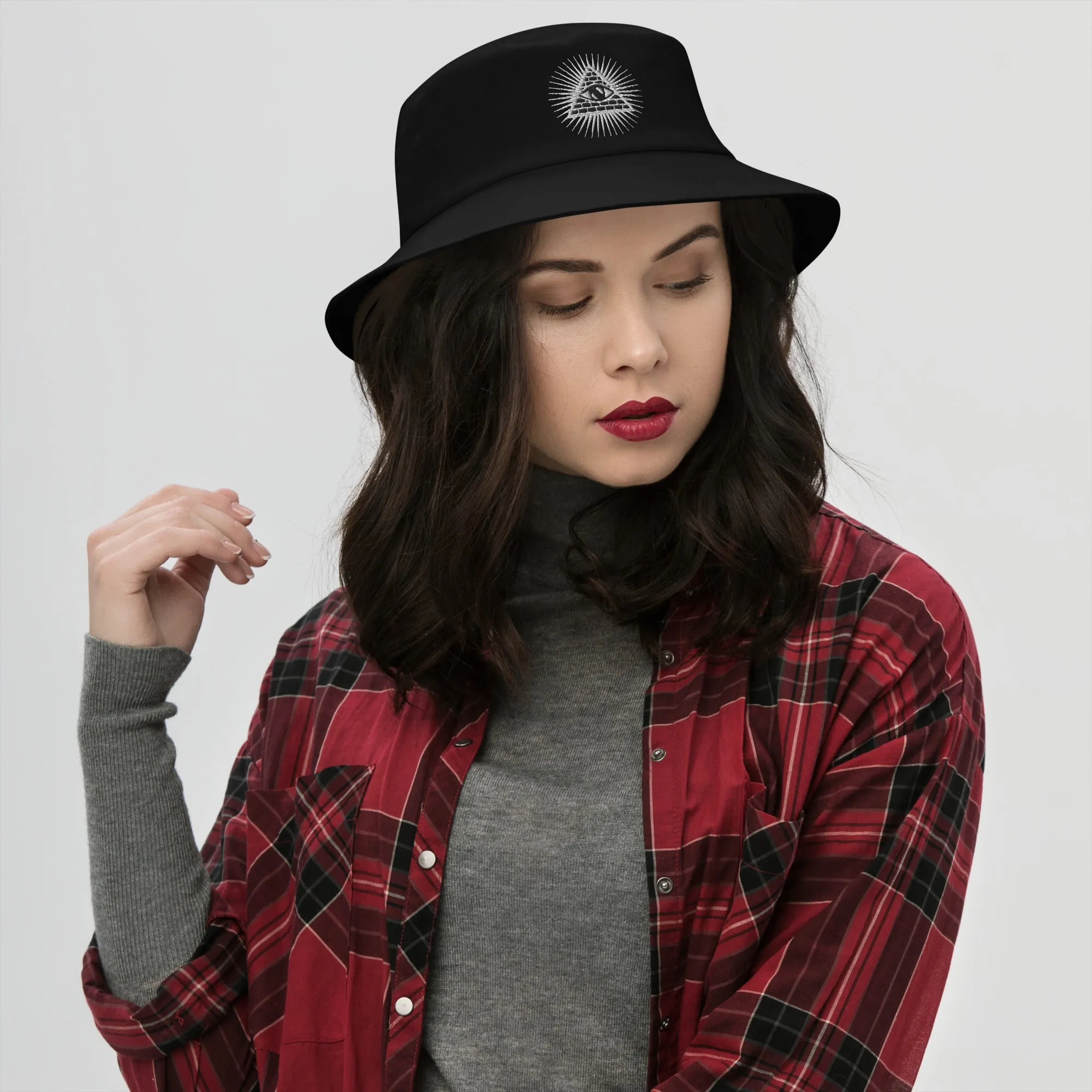 Illuminati All Seeing Psychic Eye Embroidered Bucket Hat