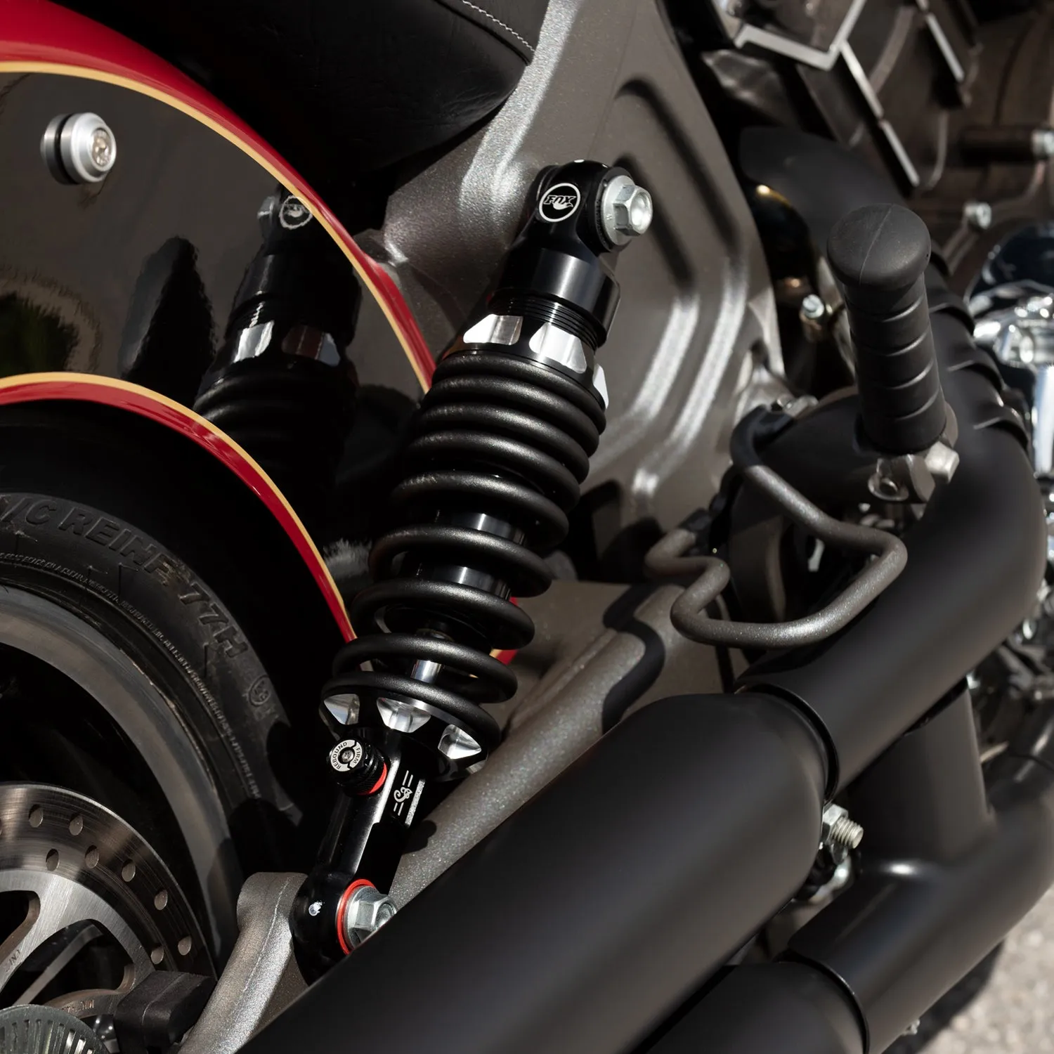 Indian Pre-Loaded Performance Shocks, Pair -Black