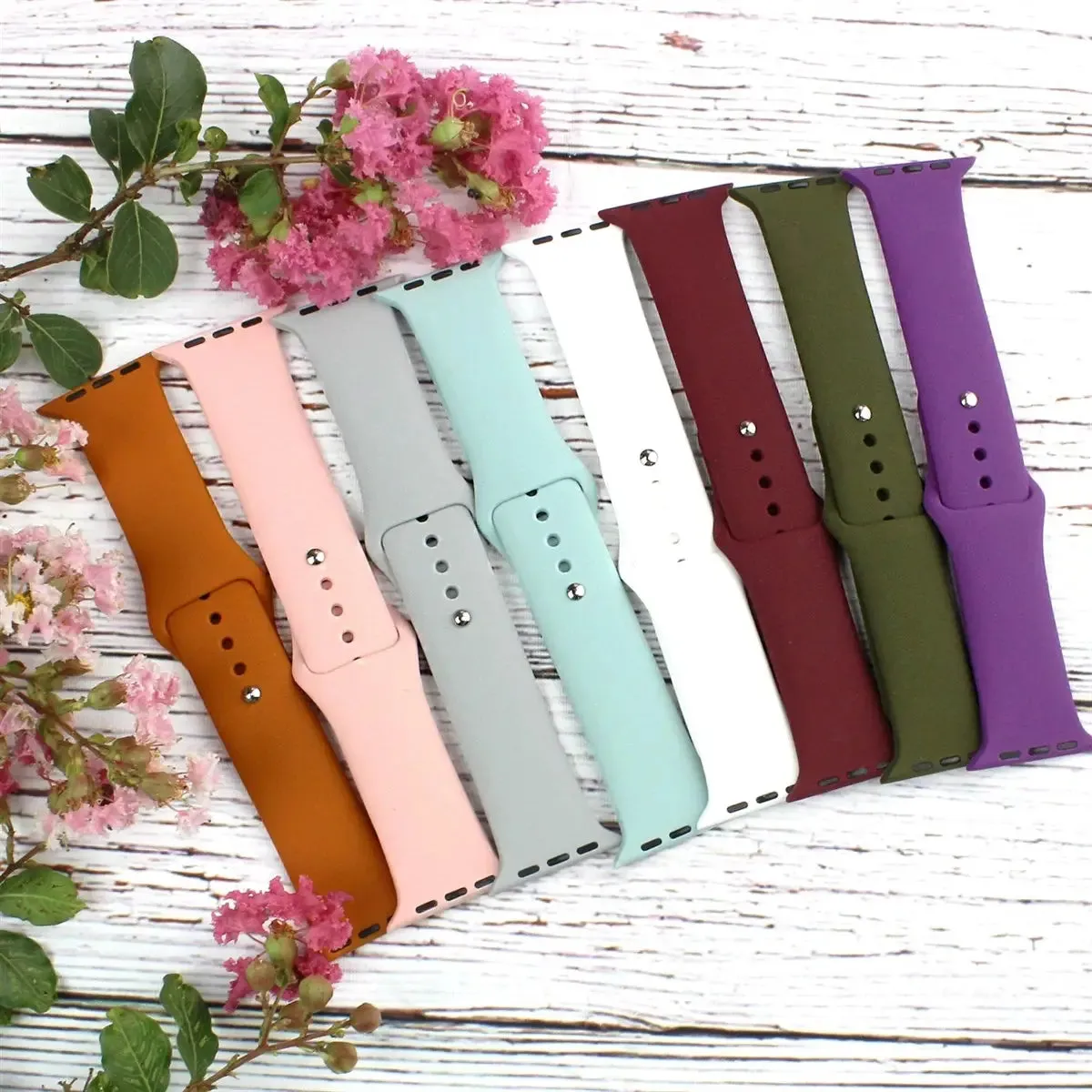 Interchangeable Silicone Watch Band-38/40/41MM- Several Solid Colors