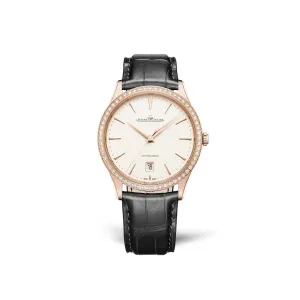 Jaeger-Lecoultre Master Ultra Thin Date 18K Rose Gold & Diamonds Unisex Watch