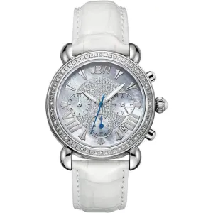 JBW Luxury Victory 16 Diamonds Mother of Pearl Chronograph Women's Watch - JB-6210L-Q