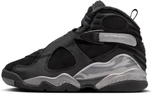 Jordan Youth Air 8 Winterized Gs Black - Black/Gunsmoke-Metallic Silver - Size 6Y