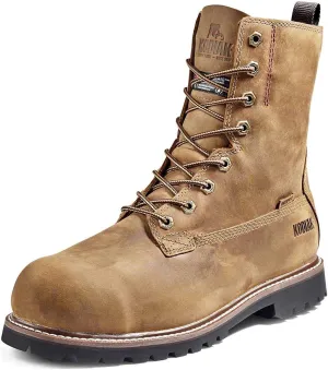 Kodiak Men's McKinney 8" Waterproof Composite Toe Safety Work Boot Industrial, Brown, 12 Wide