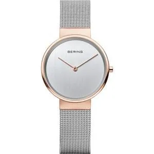 Ladies Stainless Steel Bracelet Watch With Silver Dial