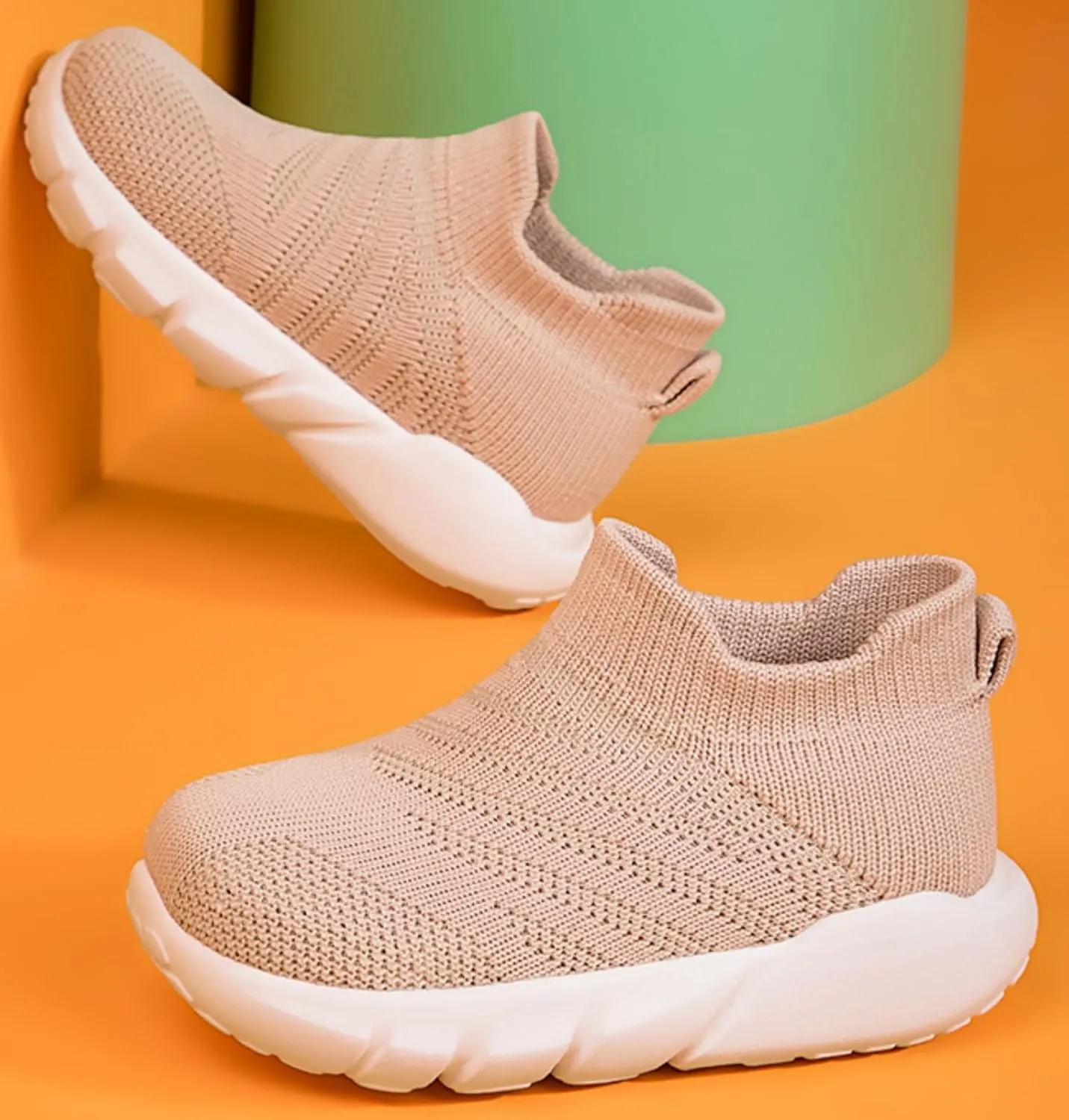 LLTMALL Slip-On Sneakers for Kids 1-3Y | Mesh Breathable Technology | Machine Washable Lightweight School Shoes | Active Play & Sports