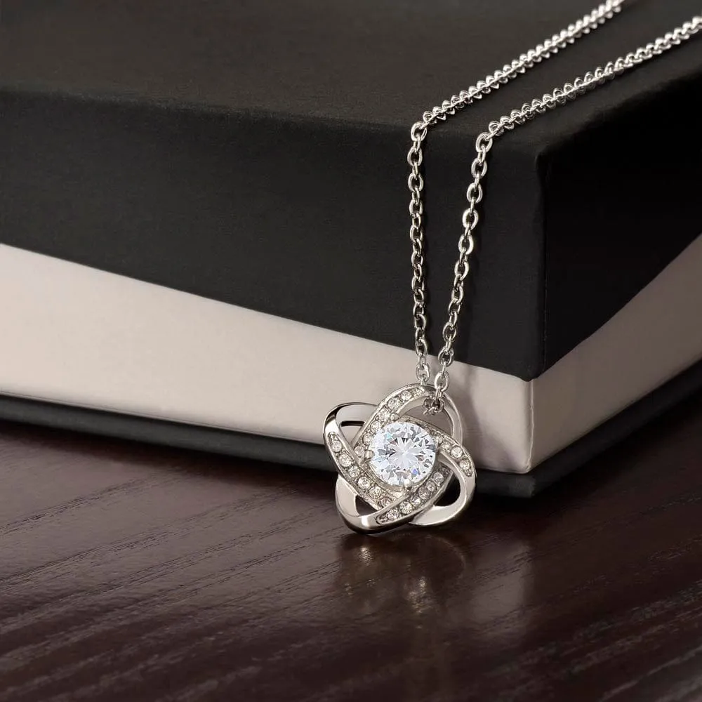 Love Knot Necklace in 14k -18k Gold Finish