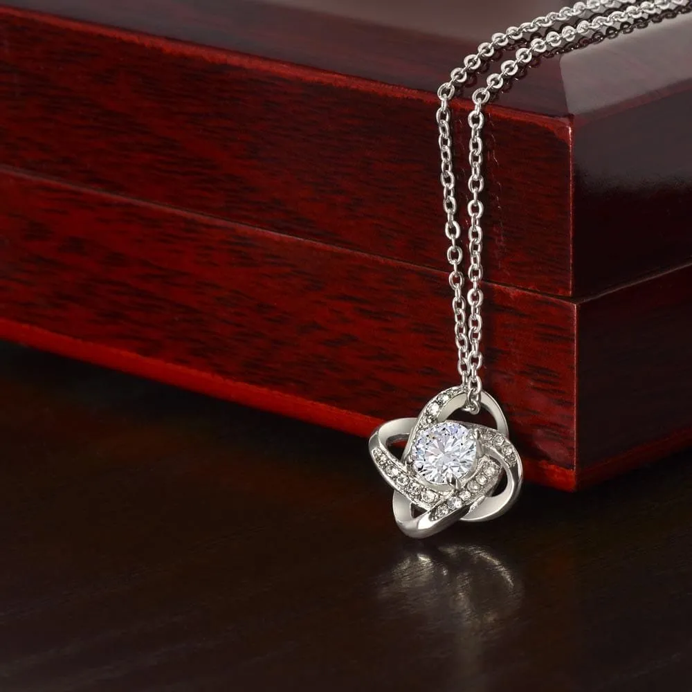 Love Knot Necklace in 14k -18k Gold Finish