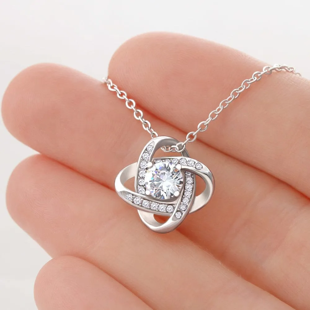 Love Knot Necklace in 14k -18k Gold Finish