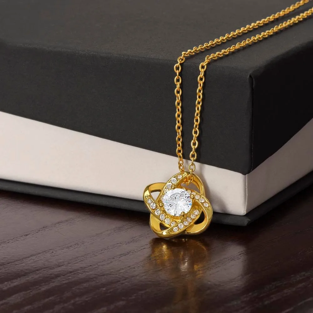 Love Knot Necklace in 14k -18k Gold Finish