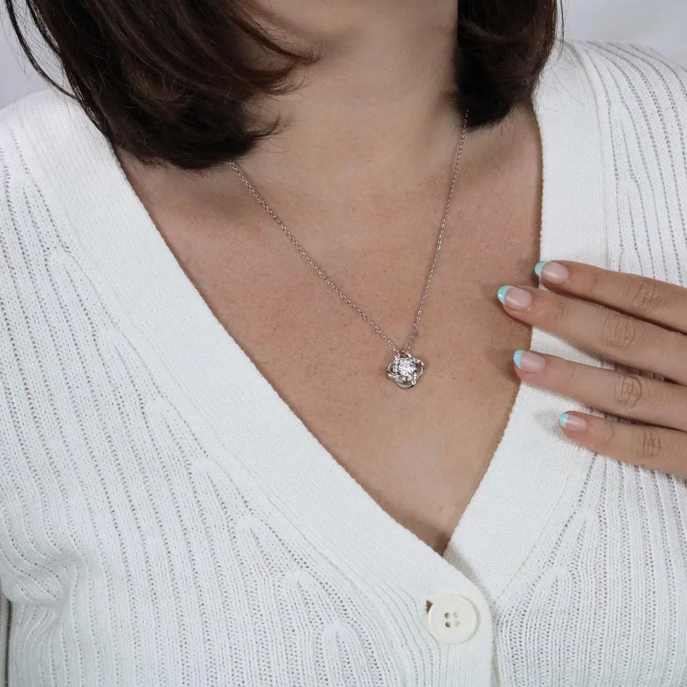 Love Knot Necklace in 14k -18k Gold Finish