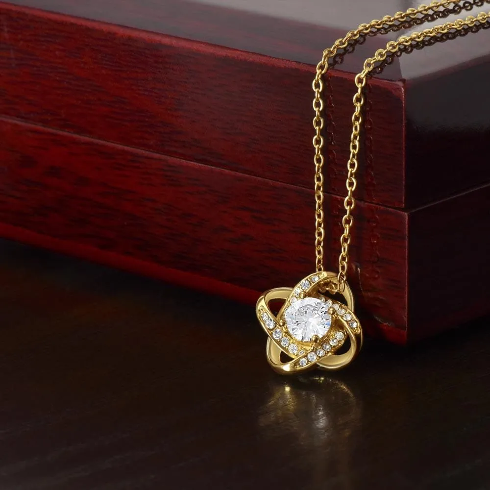 Love Knot Necklace in 14k -18k Gold Finish