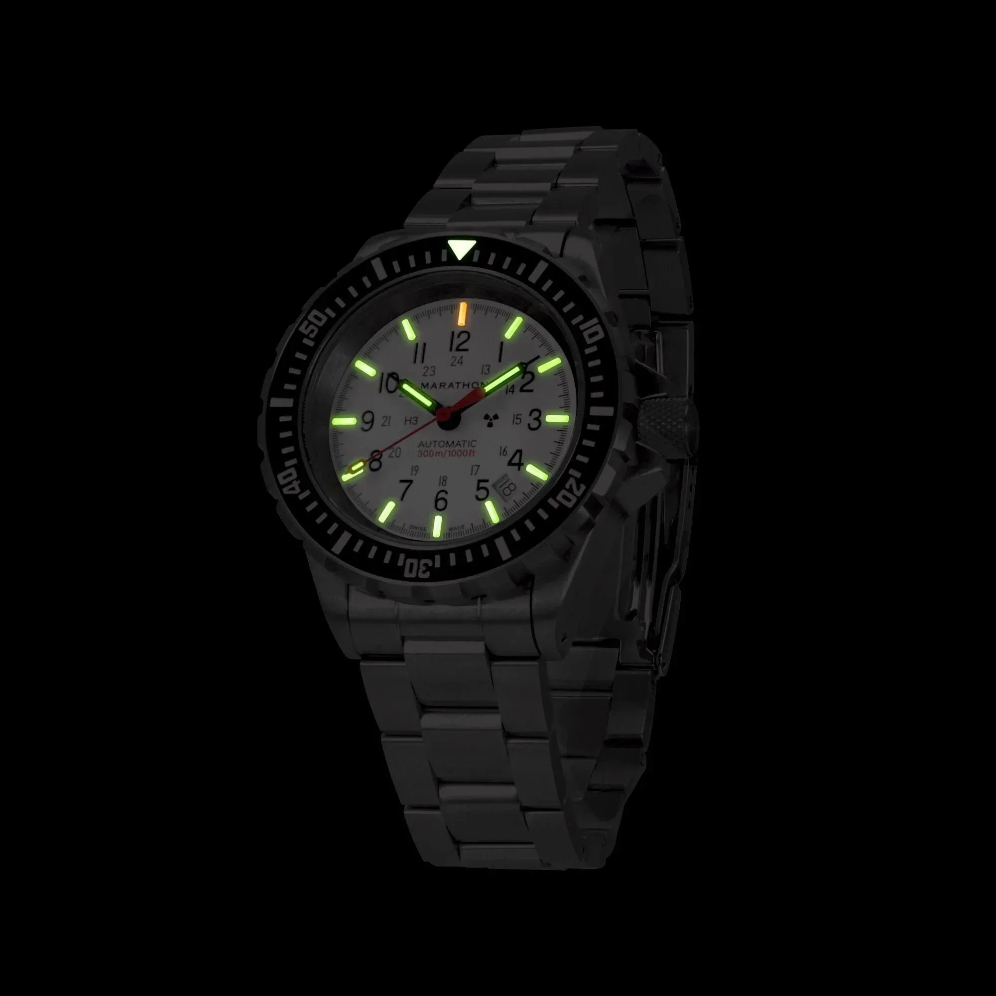 Marathon Arctic Edition Large Diver's Automatic (GSAR) - 41mm White Dial No Government Markings Stainless Steel WW194006BRACE-WD