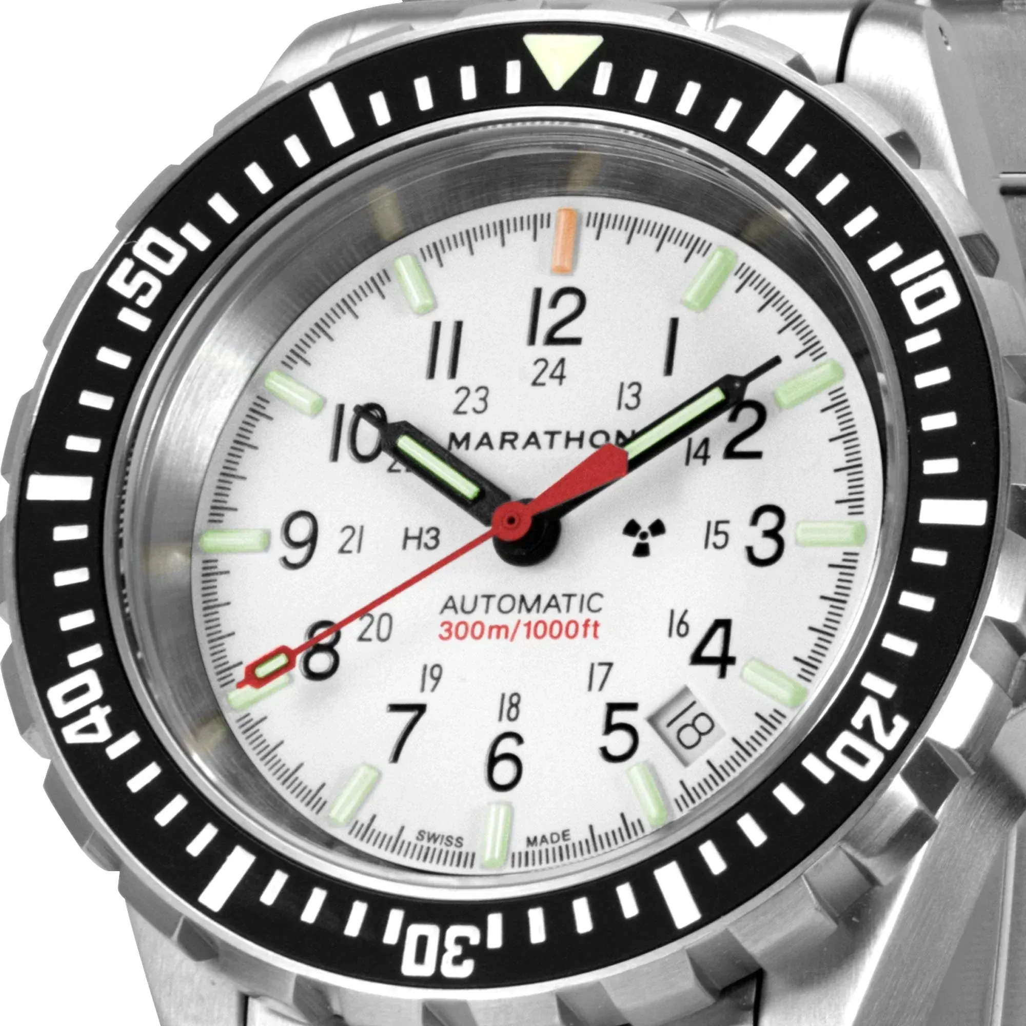 Marathon Arctic Edition Large Diver's Automatic (GSAR) - 41mm White Dial No Government Markings Stainless Steel WW194006BRACE-WD