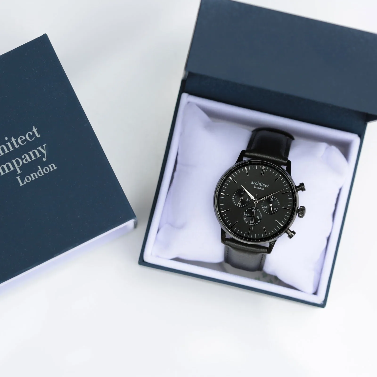 Men's Architect Motivator Engraved Watch In Black