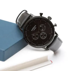 Men's Architect Motivator Engraved Watch In Black