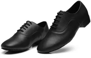 Men's Latin Dance Shoes Men Dance Shoes Latin Ballroom Dance Shoes Low Heel Modern Indoor Men Tango Waltz Salsa Danicng Shoes(Black,38)