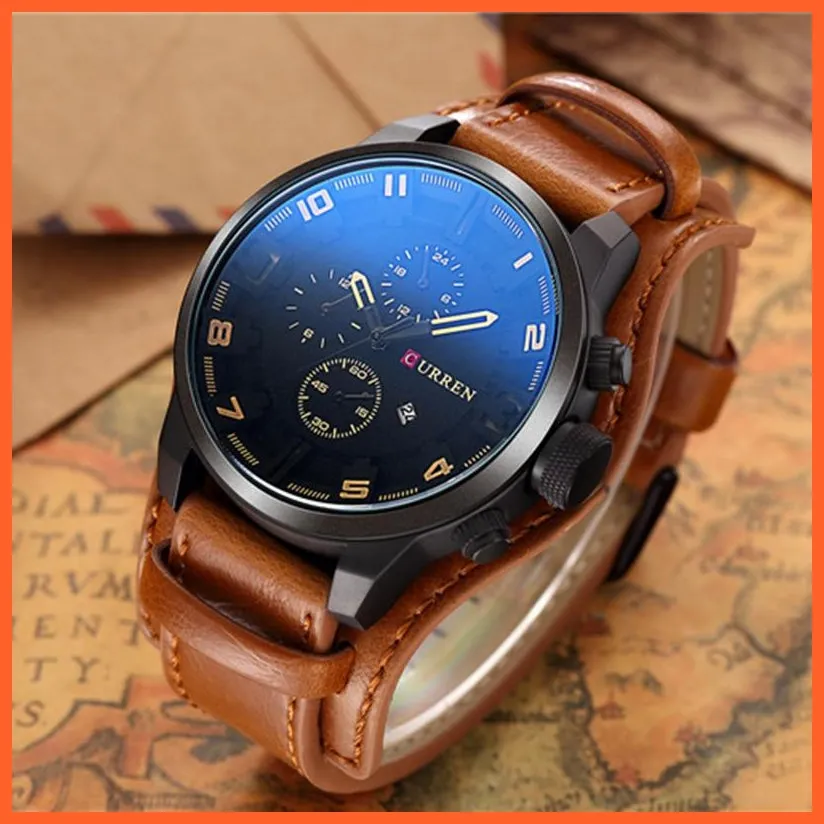 Men'S Watches Top Brand Luxury Fashion Casual Business Quartz Watch | Waterproof Chronograph Mens Wristwatch