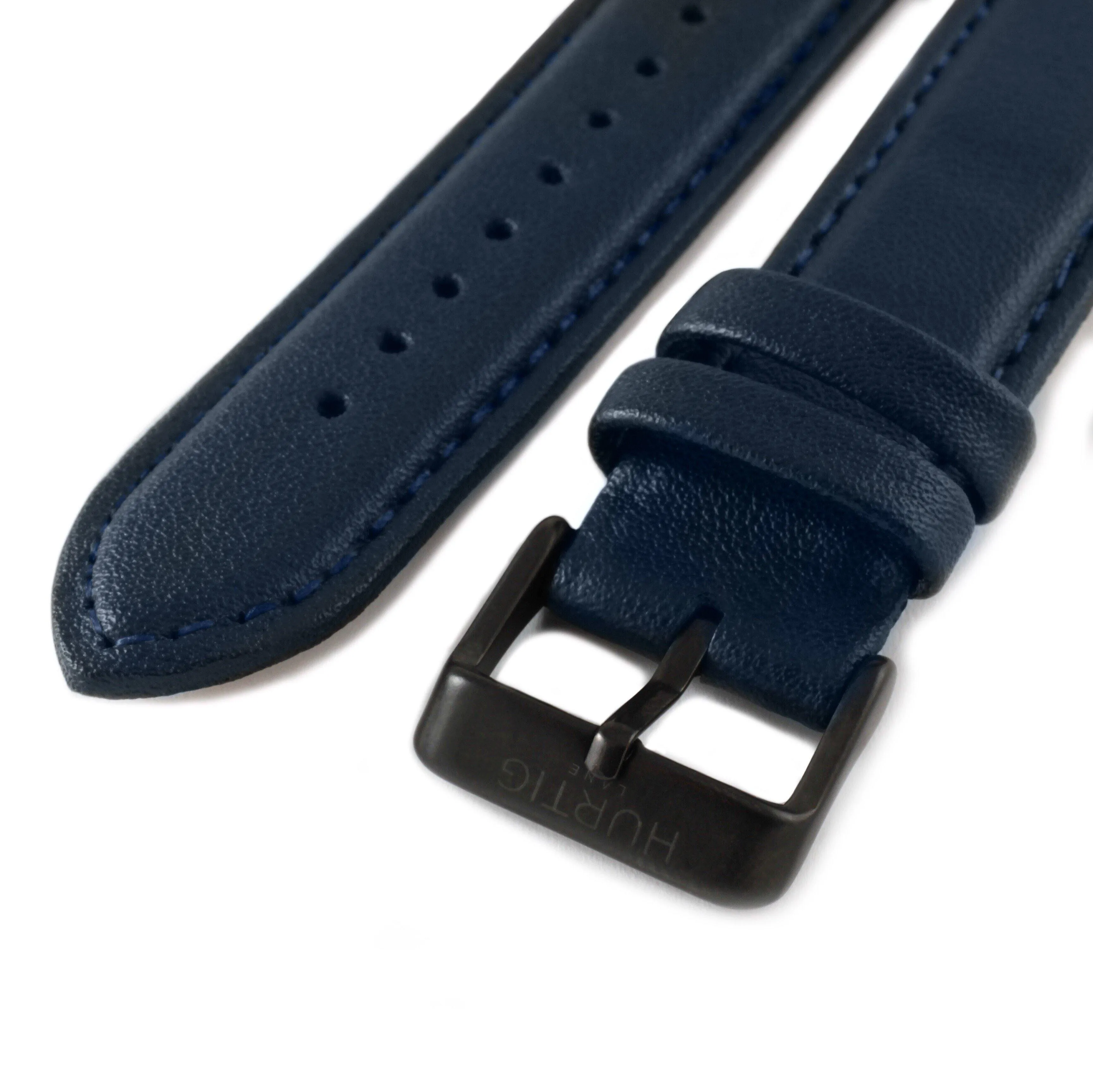 Moderno Vegan Leather Watch All Black & Midnight Blue