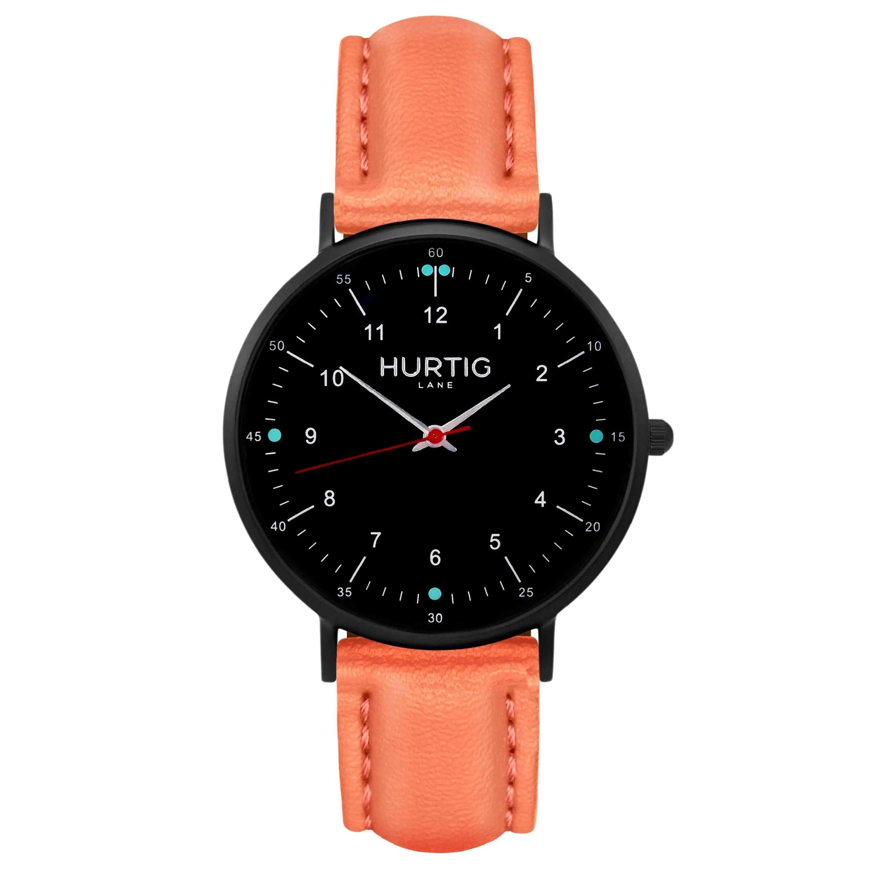 Moderno Vegan Leather Watch All Black & Midnight Blue