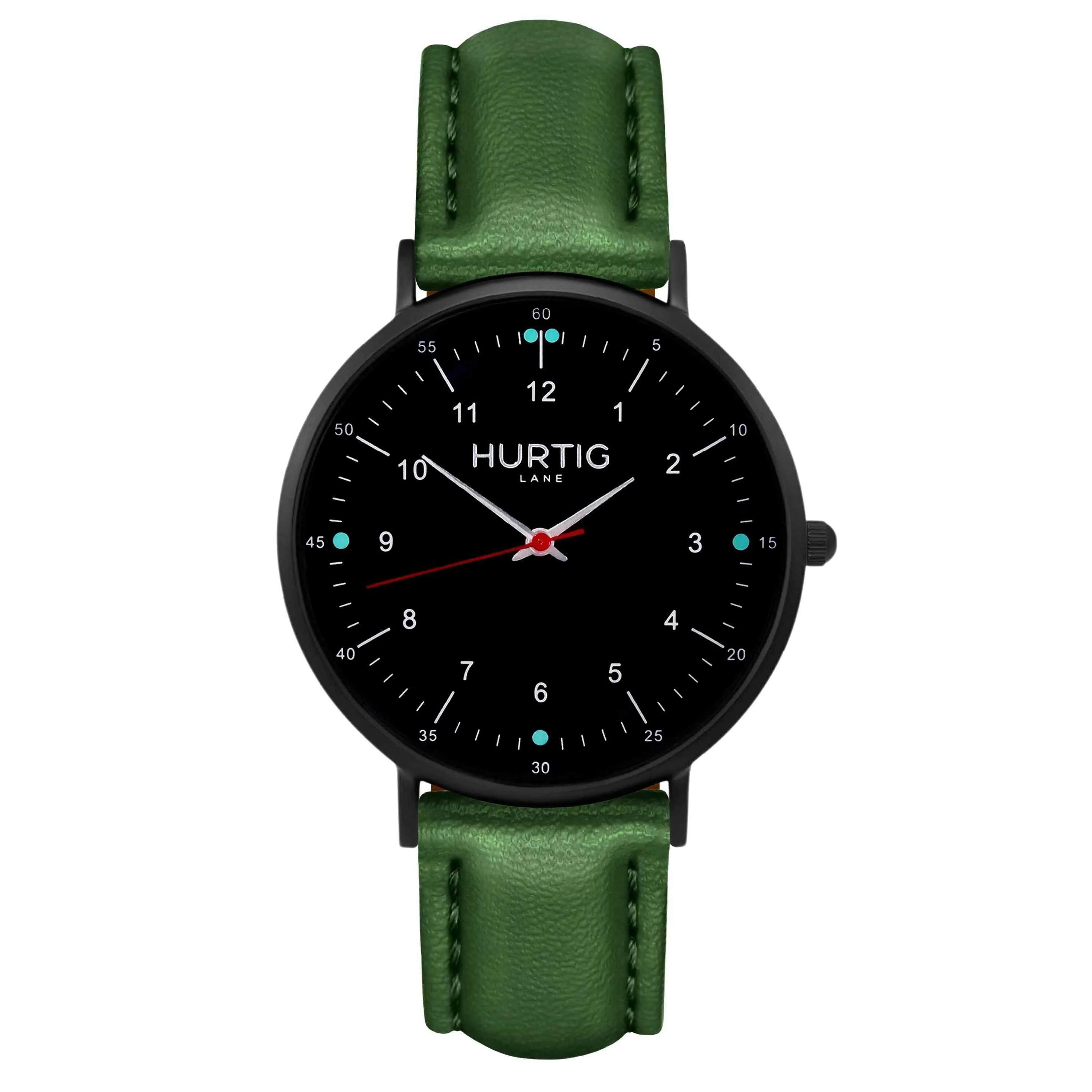 Moderno Vegan Leather Watch All Black & Midnight Blue