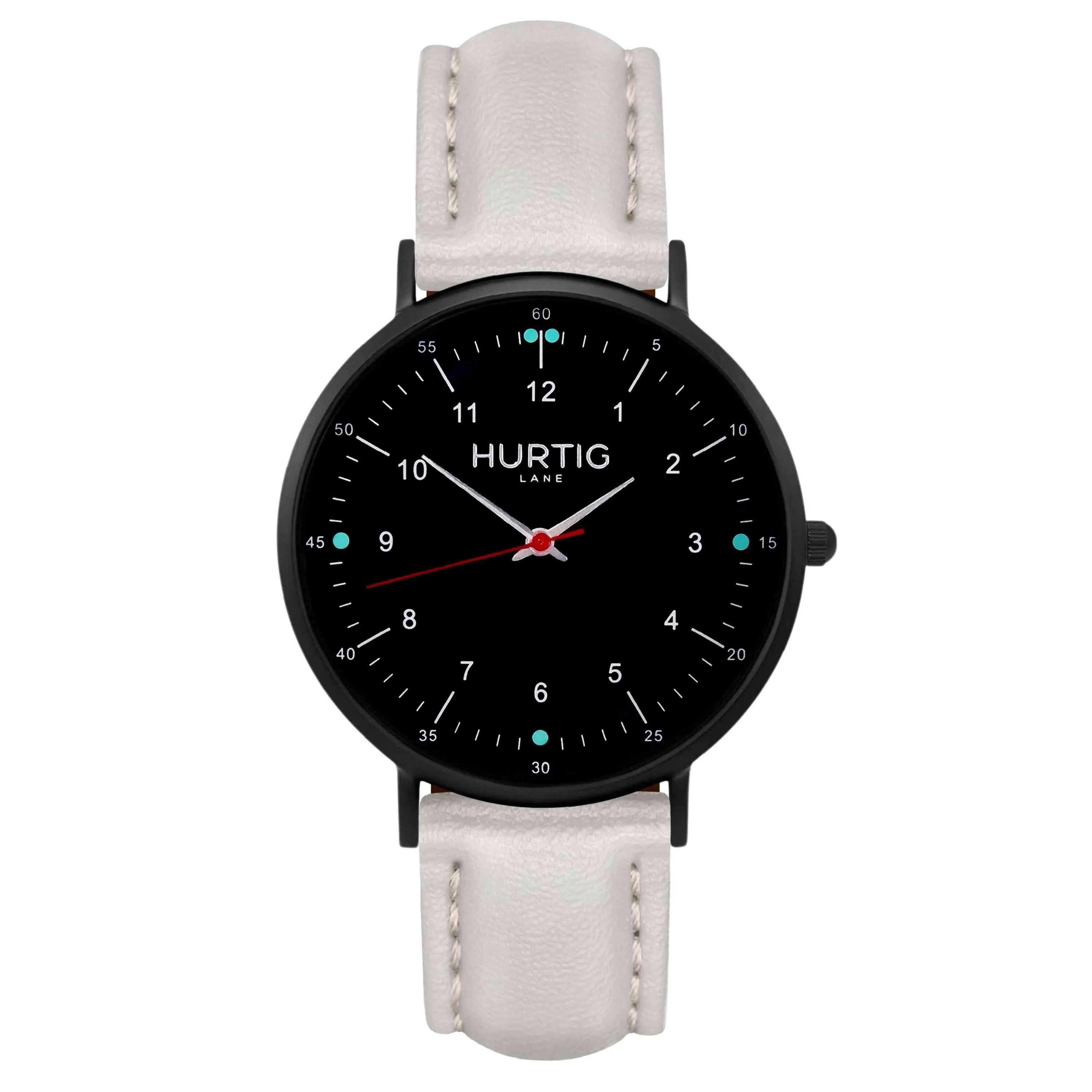 Moderno Vegan Leather Watch All Black & Midnight Blue