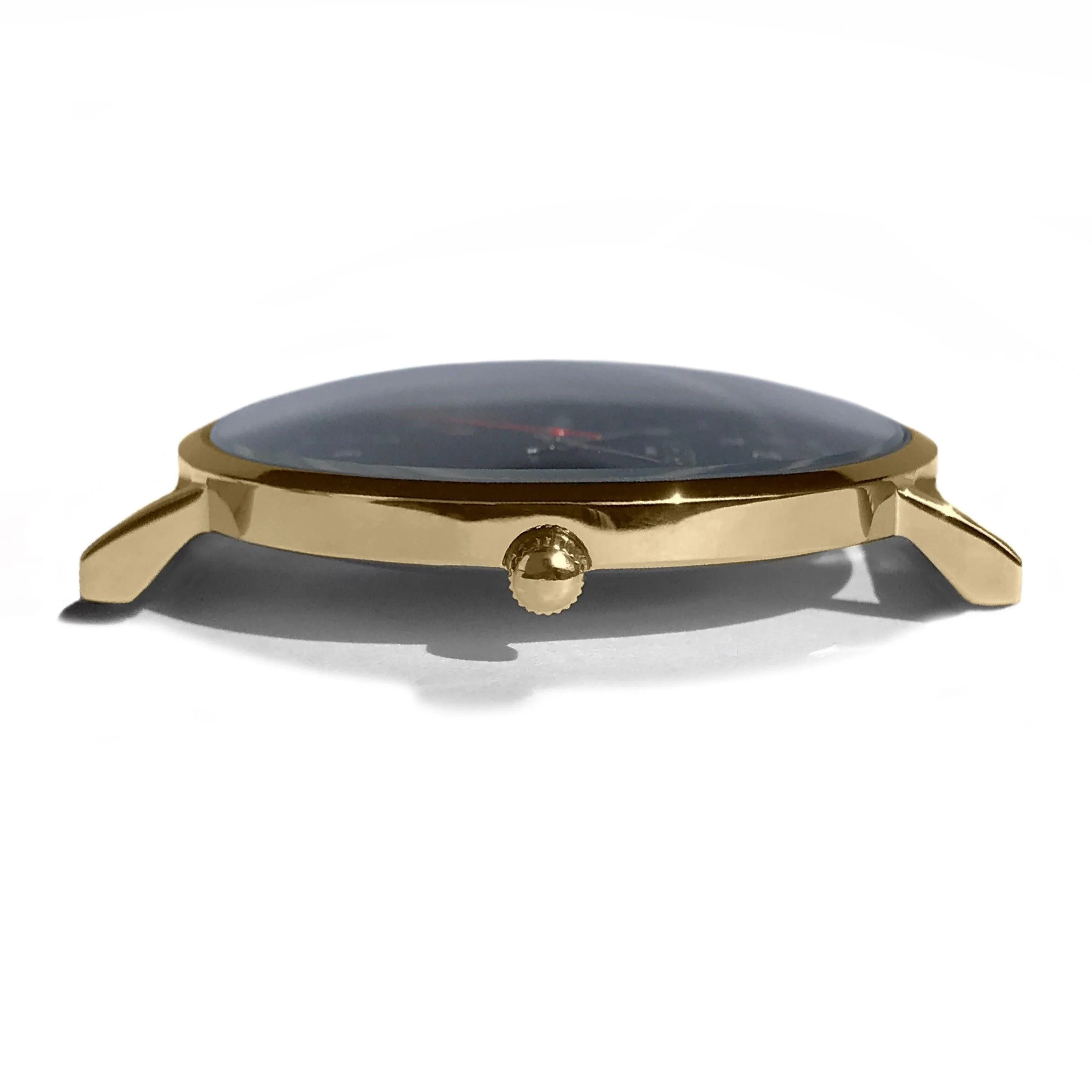 Moderno Vegan Leather Watch Gold, Black & Red