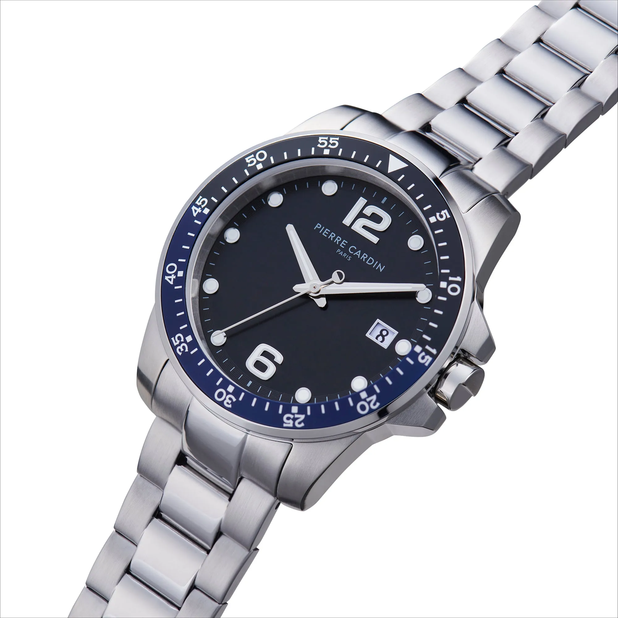 Nation Éclat watch with Black dial and Blue and Black Bezel