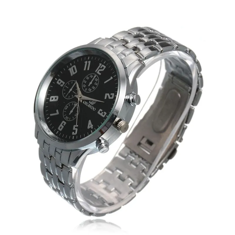 New Fashion Top Quality Stainless Steel Geneva Women Watches Quartz Watch Men's watch