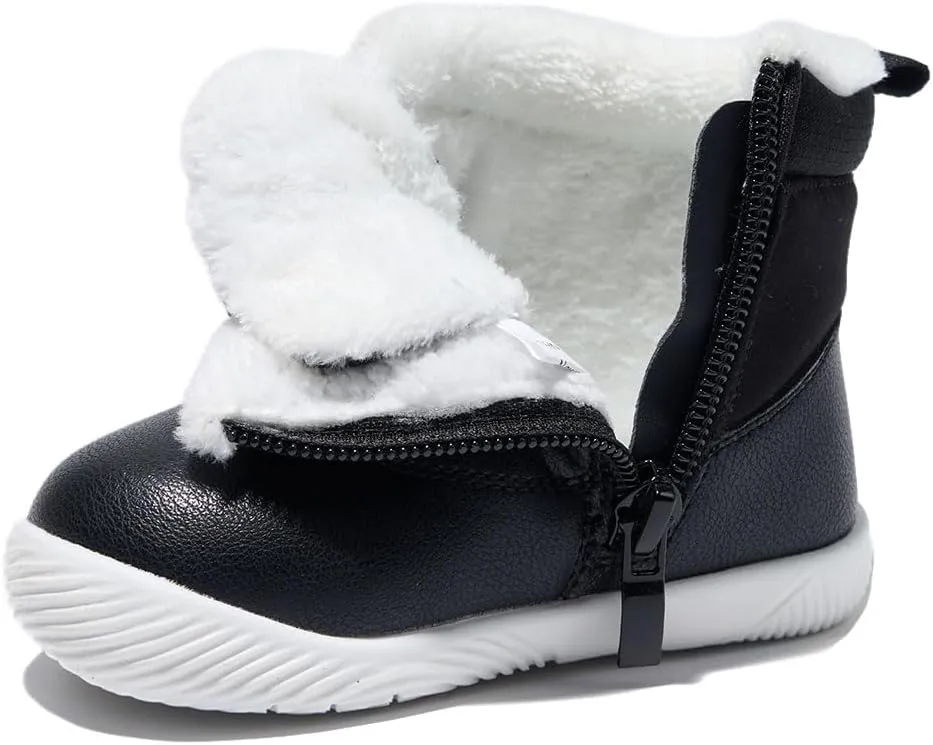Newsonet Toddler Winter Snow Boots Boys Girls Cold Weather Baby Faux Fur Shoes (Infant/Toddler/)