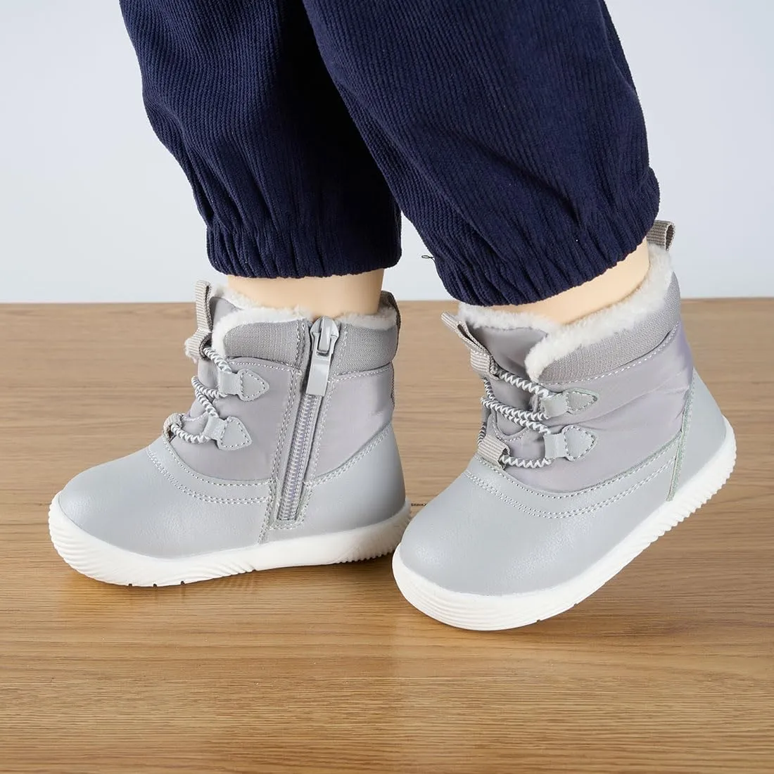 Newsonet Toddler Winter Snow Boots Boys Girls Cold Weather Baby Faux Fur Shoes (Infant/Toddler/)