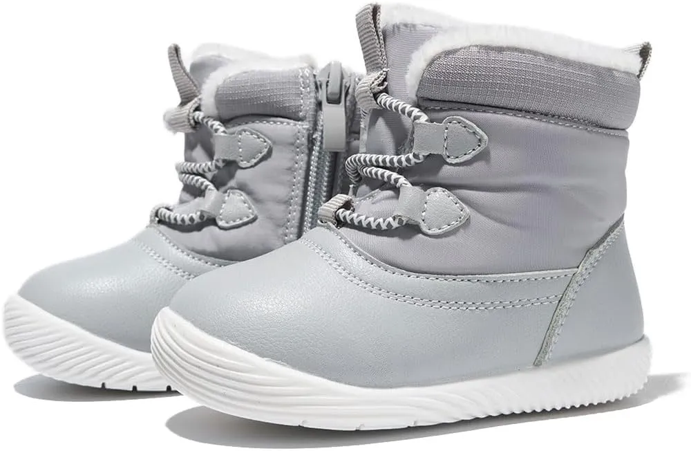 Newsonet Toddler Winter Snow Boots Boys Girls Cold Weather Baby Faux Fur Shoes (Infant/Toddler/)