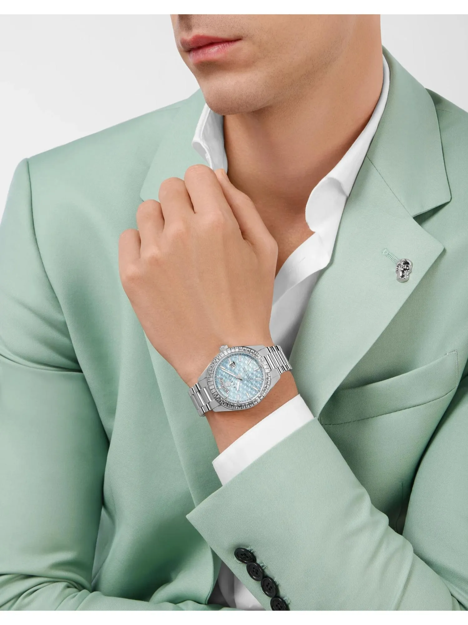 Philipp Plein Men 42 mm Size Blue Dial Analog Watch - PWPNA0524
