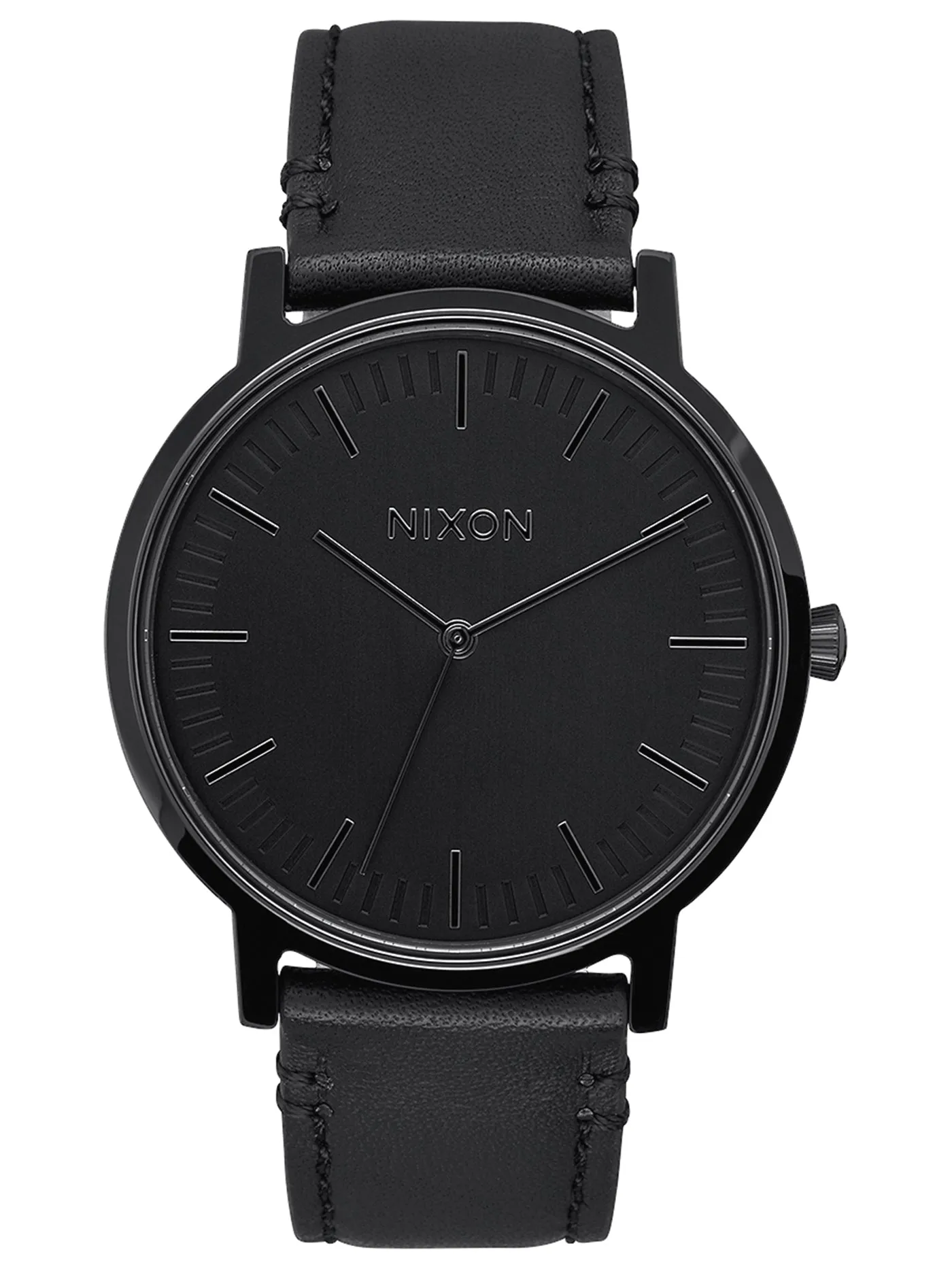 Porter Leather All Black Watch