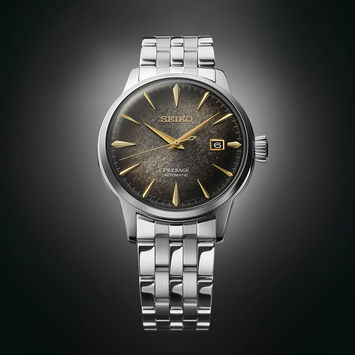 Presage Men Automatic Brown Dial Analog Stainless Steel Watch SRPK93J1