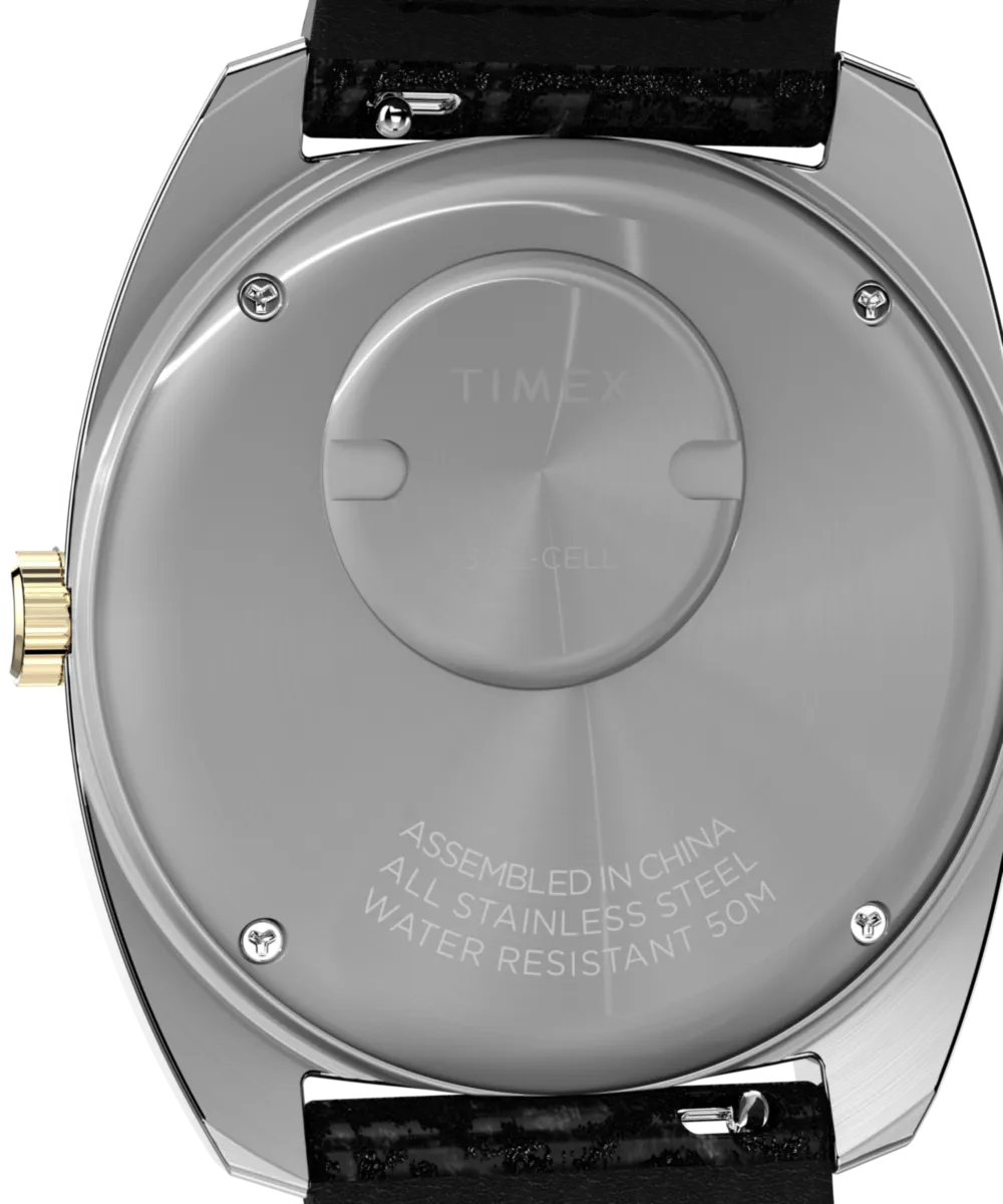 Q Timex® 1978 Day/Date 37.5mm Leather Strap Watch