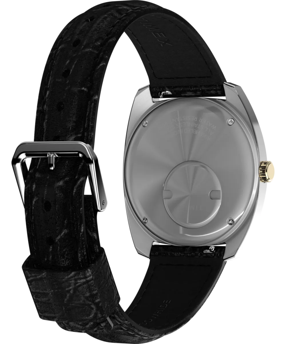 Q Timex® 1978 Day/Date 37.5mm Leather Strap Watch