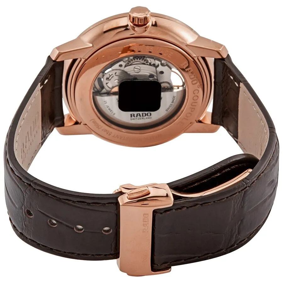 Rado Coupole Classic Open Heart Automatic Blue Dial Men's Leather Watch R22895215