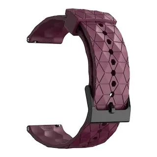 Replacement Silicone Football Pattern Watch Straps compatible with most Watches