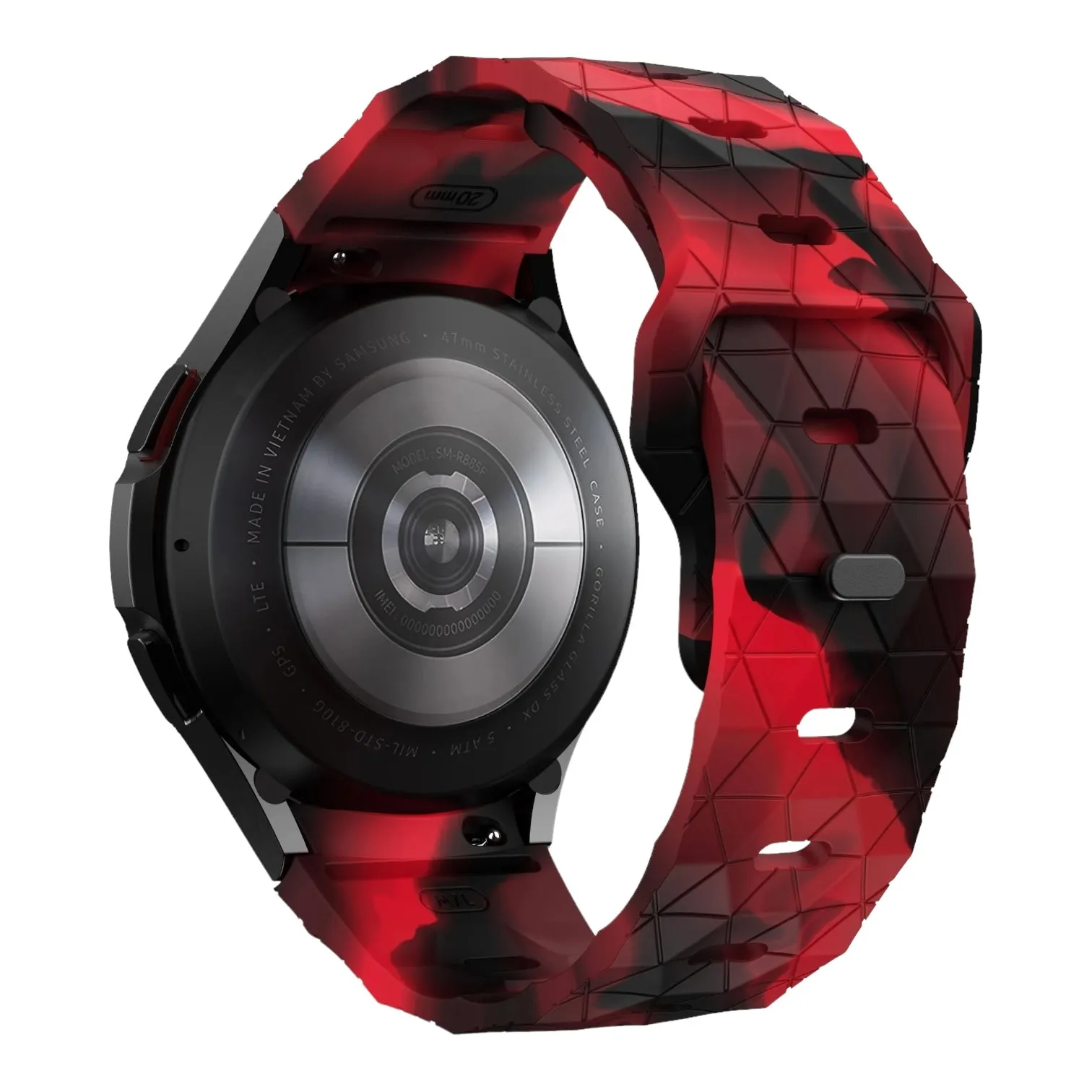 Replacement Silicone Football Pattern Watch Straps compatible with most Watches