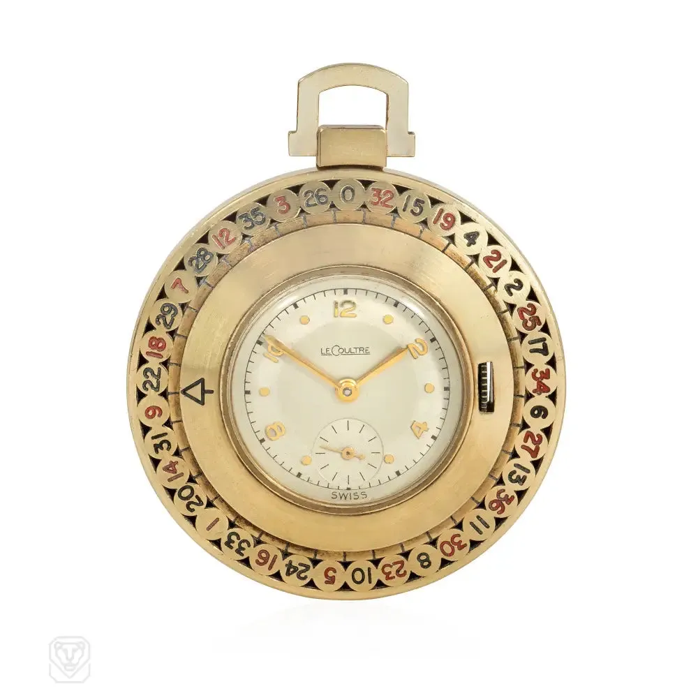Retro LeCoultre revolving roulette wheel pendant watch