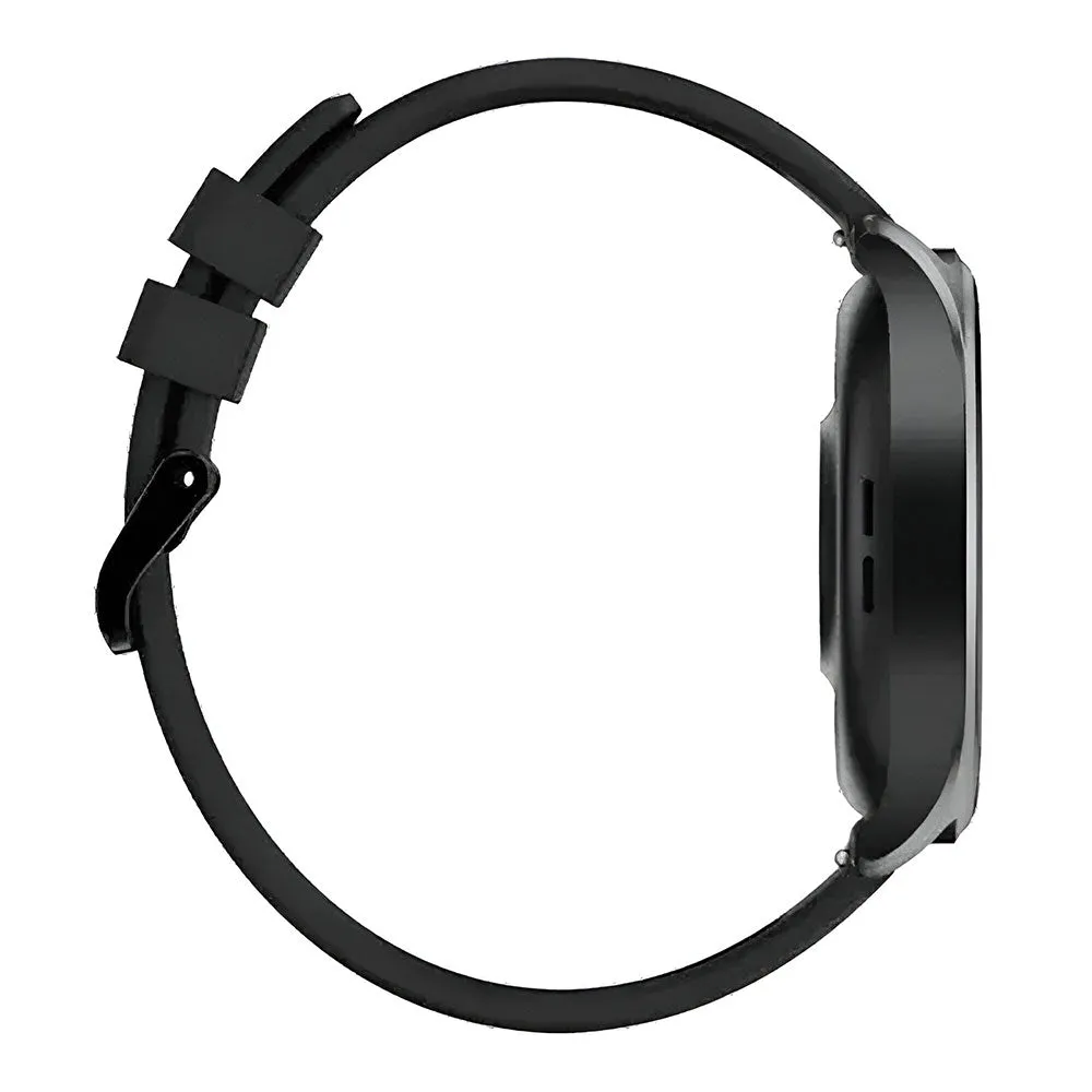Riversong Motive 7C SW71 Smart Watch Silver Case With Black Silicone Strap