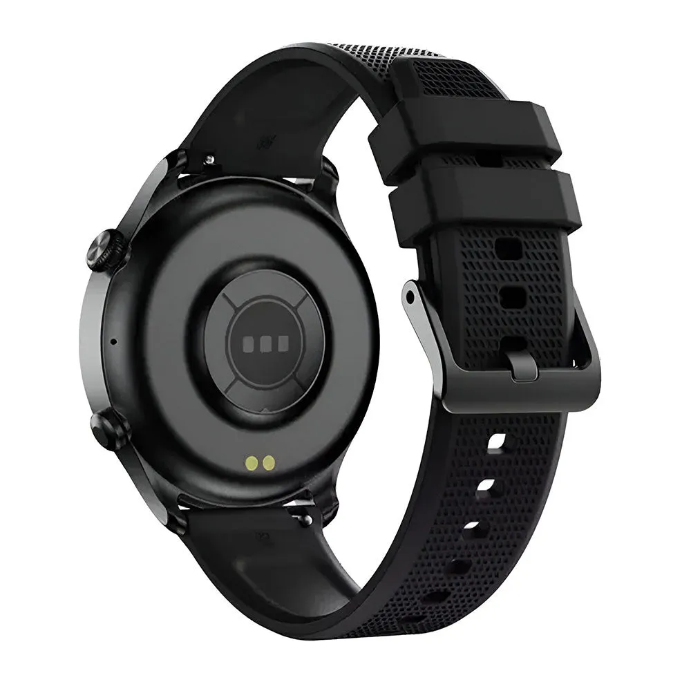 Riversong Motive 7C SW71 Smart Watch Silver Case With Black Silicone Strap