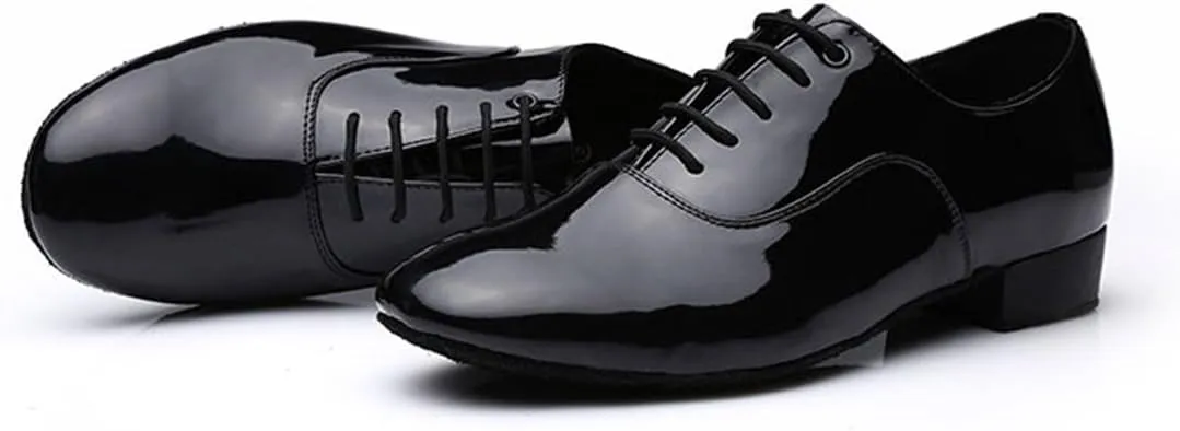TDA Men's Classic Lace-up Leather Tango Ballroom Salsa Latin Dance Wedding Shoes